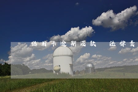 信用卡逾期还款 法律责任 信用卡逾期还款 法律责任